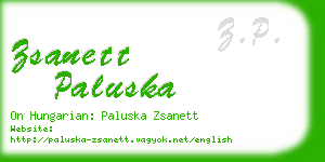 zsanett paluska business card